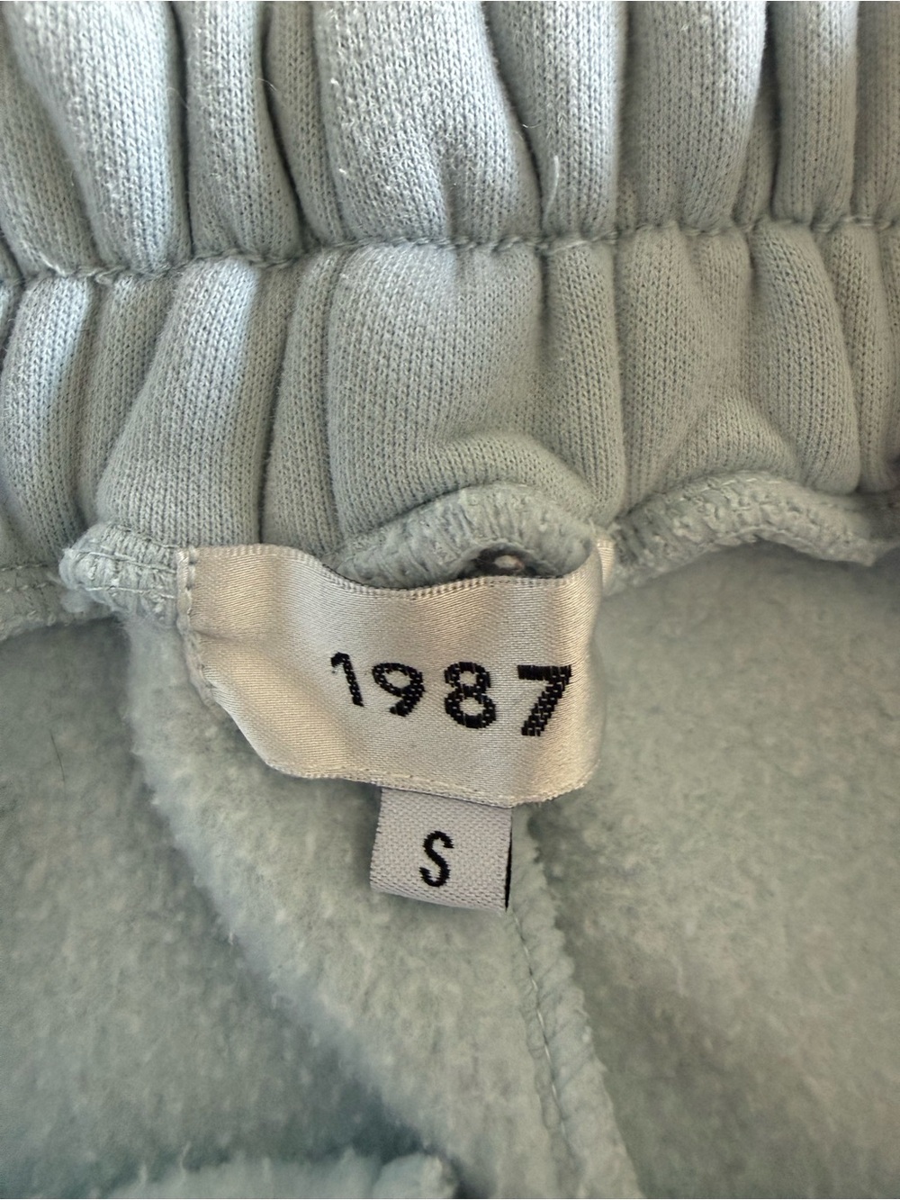 1987 Light Blue Hoodie & Wide Leg Sweatpants Set - Picture 8 of 12